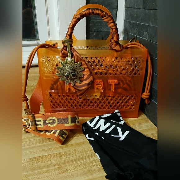 Kurt Geiger NWT Tote W/ Raven Sunglasses Charm & Dustbag